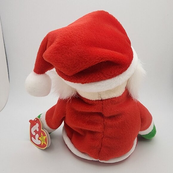 TY Beanie Baby "Santa the Santa Claus" with Both Hang and Tush Tags - Picture 3 of 14